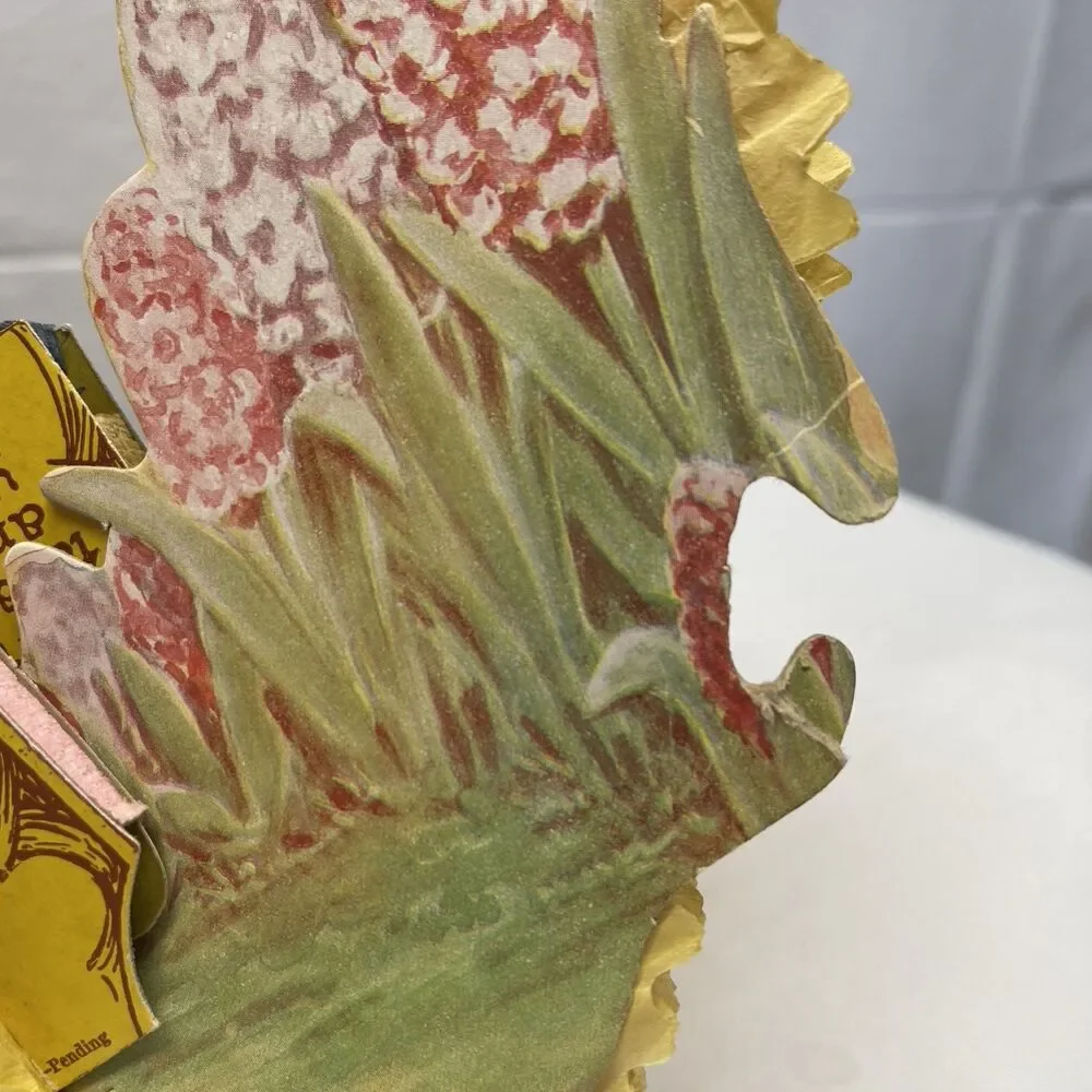 Vintage 1925 Easter Bunny Honeycomb Centerpiece Tabletop Fold Out Decoration